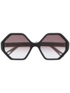 Chloé Eyewear Octagonal Frame Sunglasses - Black