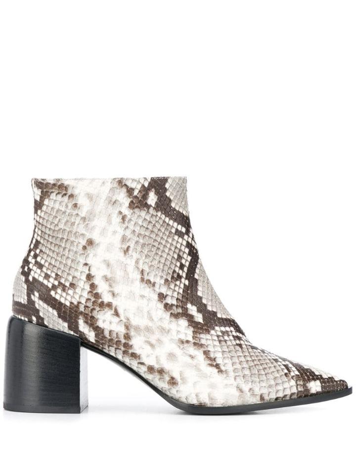 Casadei Python Ankle Boots - Black