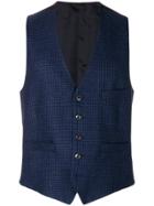 Lardini Tailored Fitted Waistcoat - Blue
