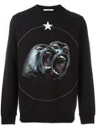 Givenchy Monkey Brothers Sweatshirt, Men's, Size: Xl, Black, Cotton