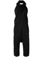 Rick Owens Cowl Neck Jumpsuit, Women's, Size: 42, Black, Silk/acetate