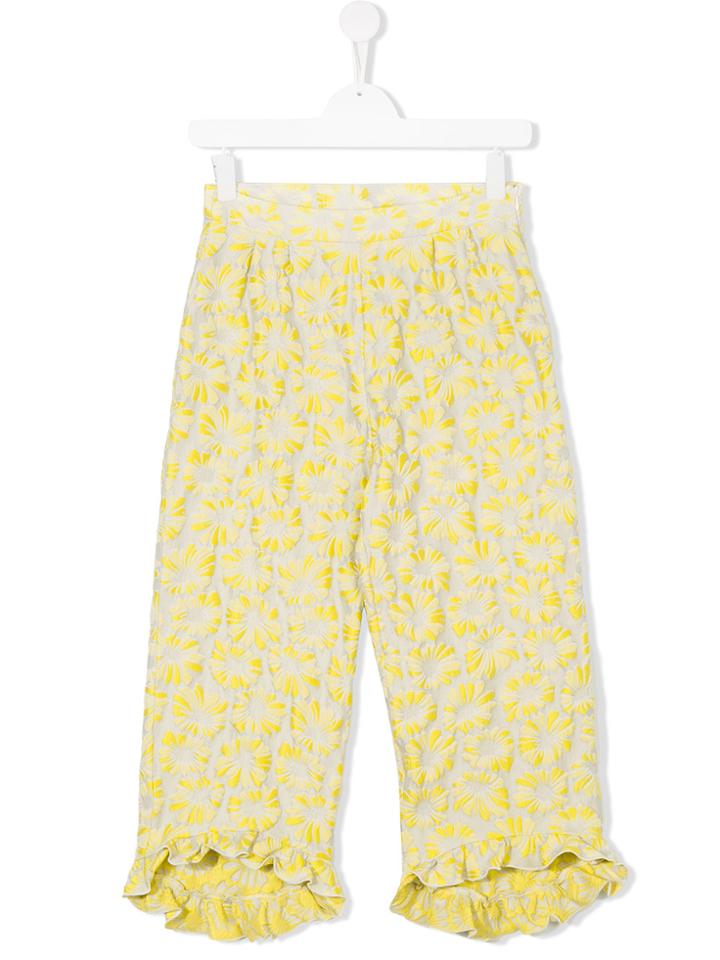 Douuod Kids Teen Floral Trousers - Nude & Neutrals