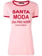 Dolce & Gabbana Santa Moda T-shirt - Pink & Purple