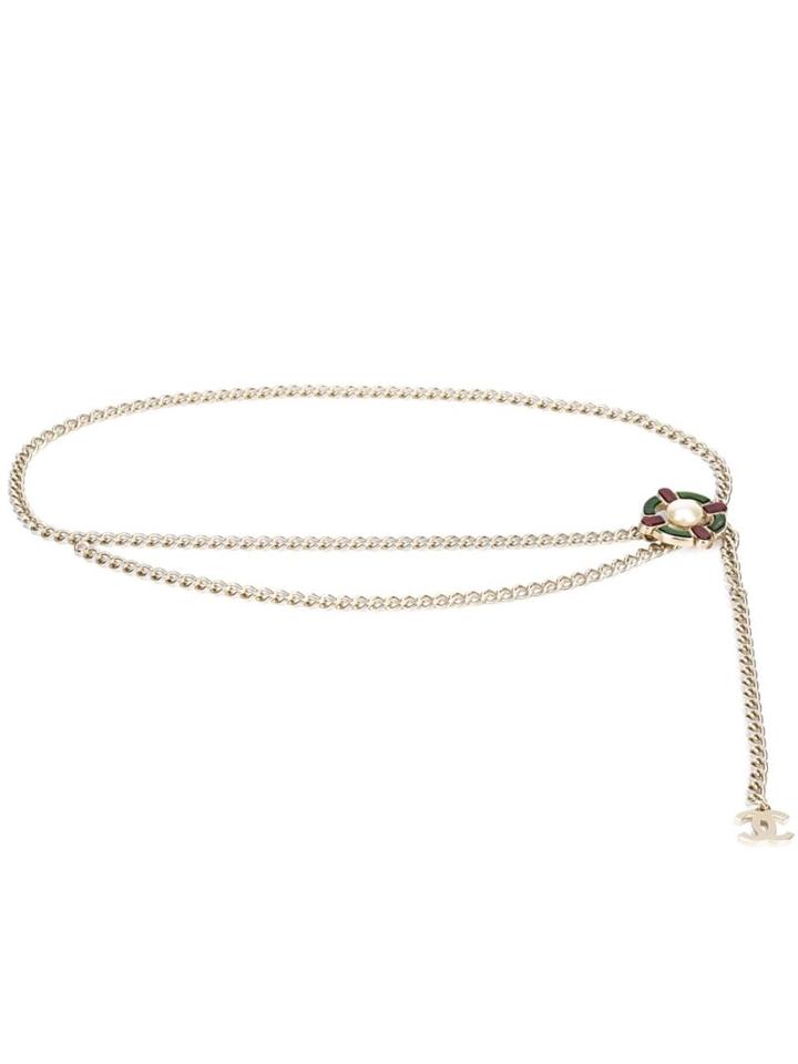 Chanel Vintage Gripoix Chain Belt, Women's, Grey