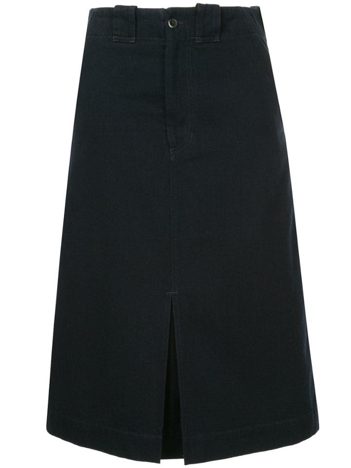 Margaret Howell Front Slit Skirt - Blue