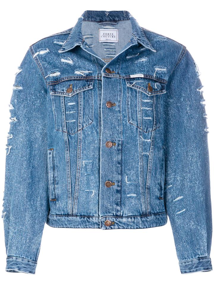 Forte Couture Babe Denim Jacket - Blue