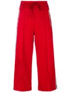 Gucci - Wide-leg Jogging Pants - Women - Cotton/polyester - M, Red, Cotton/polyester