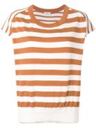 Closed Striped Knitted Top - Neutrals