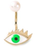 Delfina Delettrez Eye And Pearl Earring, Women's, Metallic