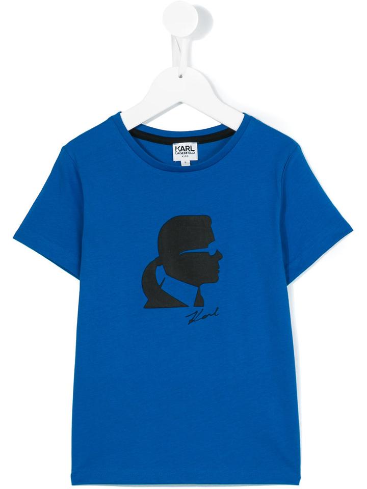 Karl Lagerfeld Kids Printed T-shirt, Girl's, Size: 10 Yrs, Blue