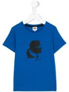 Karl Lagerfeld Kids Printed T-shirt, Girl's, Size: 10 Yrs, Blue