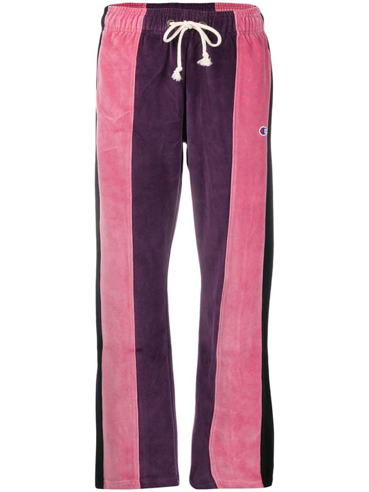 Champion Panelled Straight-leg Track Trousers - Purple