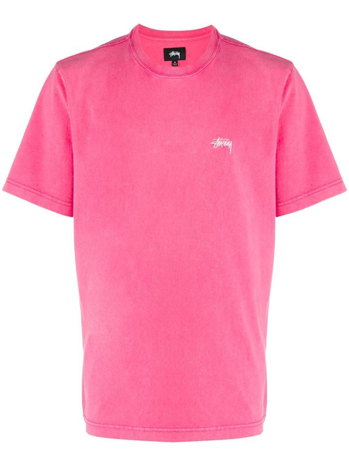 Stussy Logo Oversized T-shirt - Pink