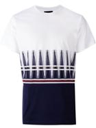 Yoshio Kubo Printed T-shirt, Men's, Size: 3, White, Cotton