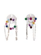Gisele For Eshvi 18kt White Gold Gemstone Earrings, Women's