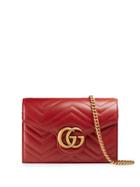 Gucci Mini Gg Marmont Matelassé Bag - Red