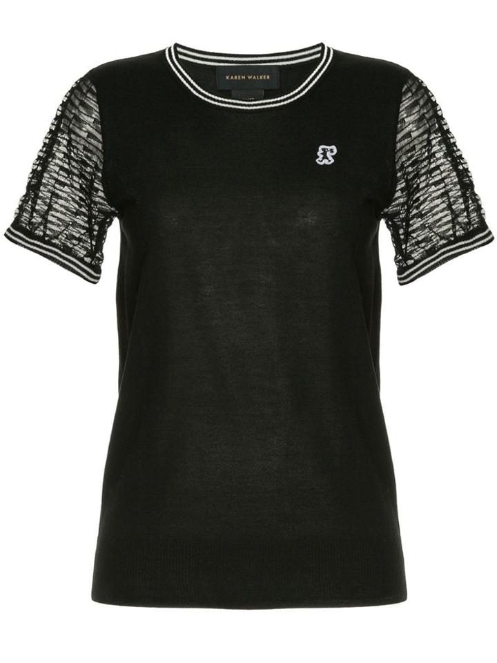 Karen Walker Runaway Knit Tee - Ebony