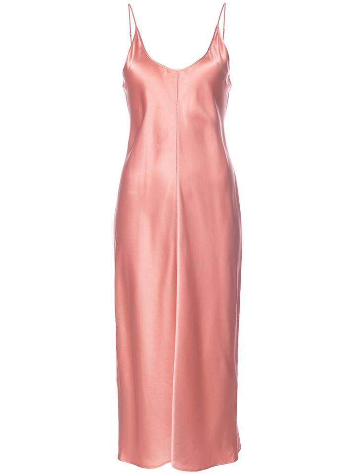 T By Alexander Wang - High Shine Shift Dress - Women - Silk - 2, Pink/purple, Silk