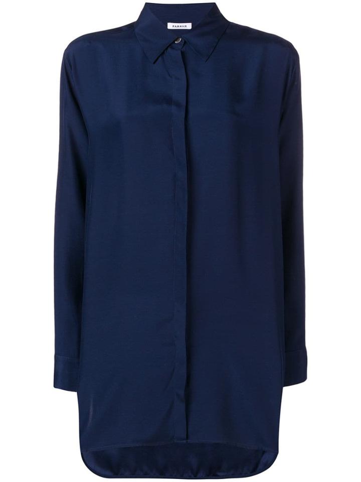 P.a.r.o.s.h. Pointed Collar Shirt - Blue