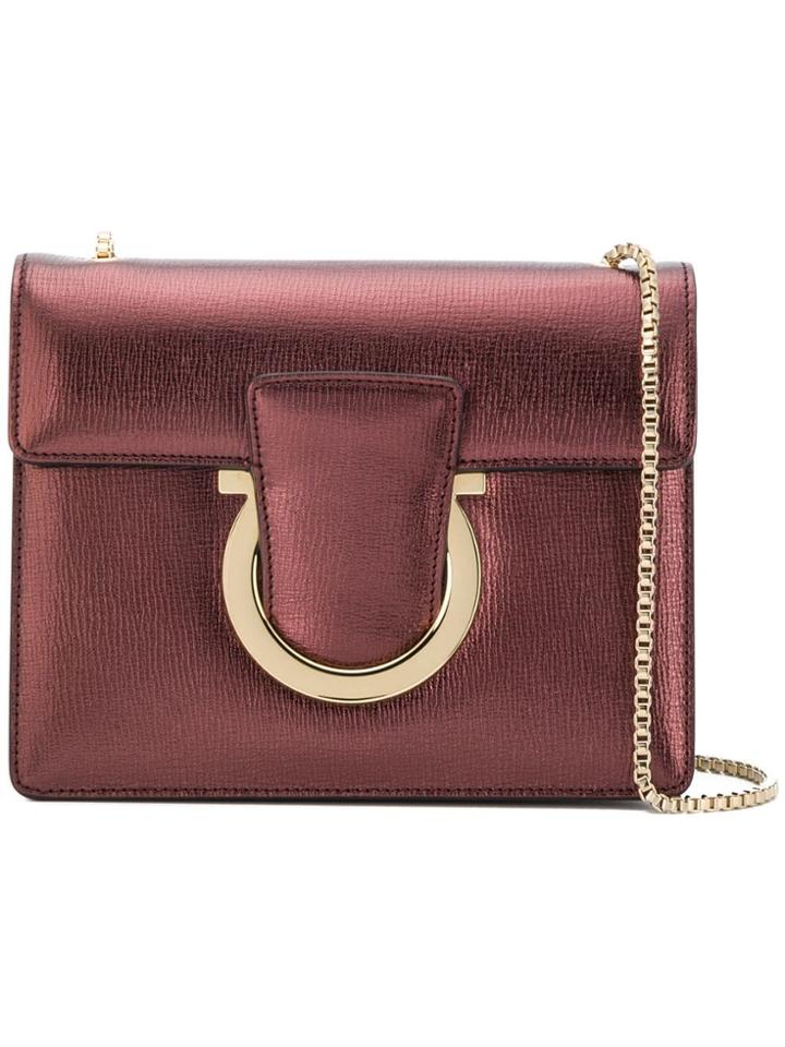 Salvatore Ferragamo 'gancio' Crossbody Bag - Red
