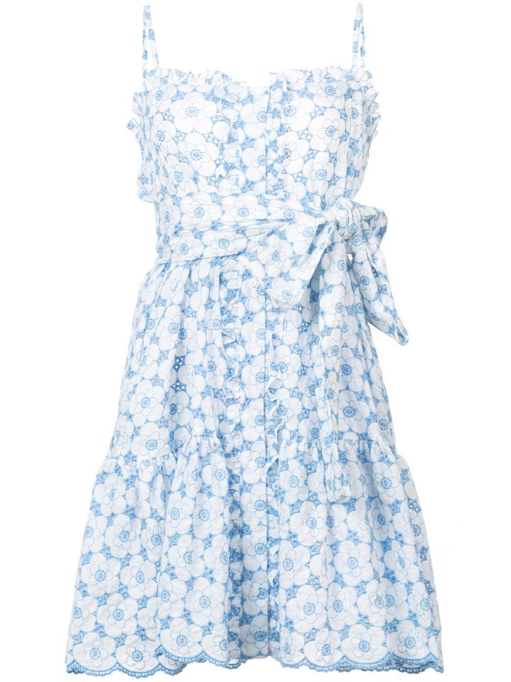 Lisa Marie Fernandez Cornflower Eyelet Ruffle Dress - White