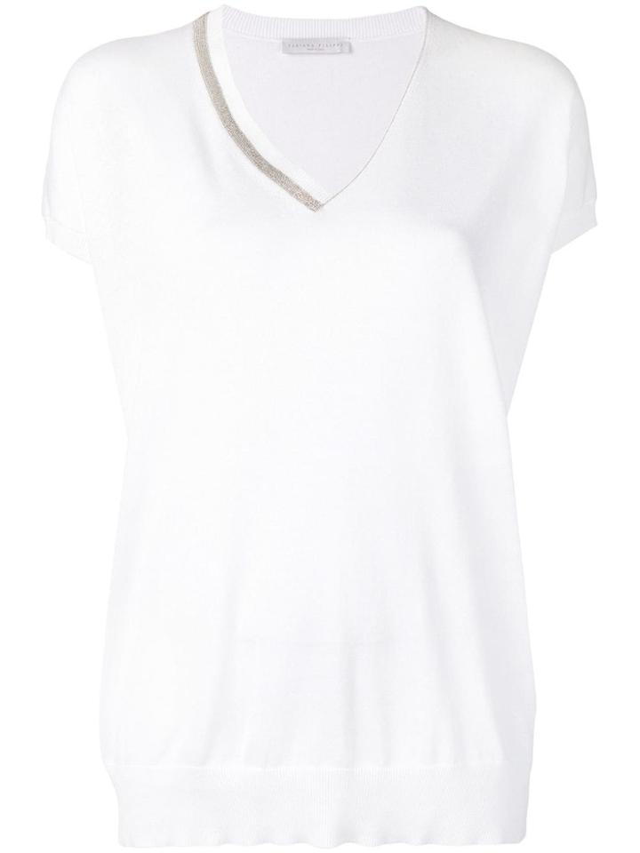 Fabiana Filippi Shortsleeved Jumper - White