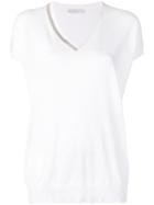 Fabiana Filippi Shortsleeved Jumper - White