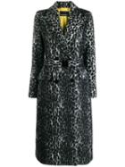 Ermanno Ermanno Animal Print Coat - Grey