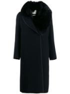 Fendi Fox-fur Collar Coat - Black
