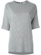 Brunello Cucinelli Cashmere Knit T-shirt, Women's, Size: Small, Grey, Cashmere/brass
