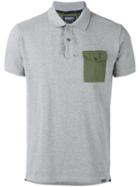Woolrich Contrast Pocket Polo Shirt, Men's, Size: Medium, Grey, Cotton