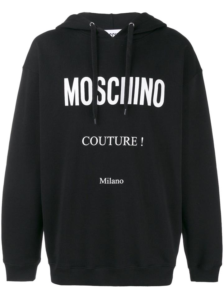 Moschino Couture! Drawstring Hoodie - Black
