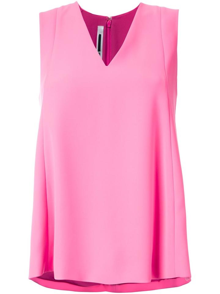 Mcq Alexander Mcqueen Flared Sleeveless Top, Women's, Size: 38, Pink/purple, Polyester