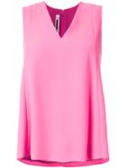 Mcq Alexander Mcqueen Flared Sleeveless Top, Women's, Size: 38, Pink/purple, Polyester