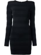 Balmain Fitted Mini Dress, Women's, Size: 36, Black, Viscose/polyamide/spandex/elastane