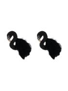 Mignonne Gavigan Embellished Swan Earrings - Black