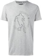 Dirk Bikkembergs Logo Print T-shirt, Men's, Size: Medium, Grey, Cotton/spandex/elastane