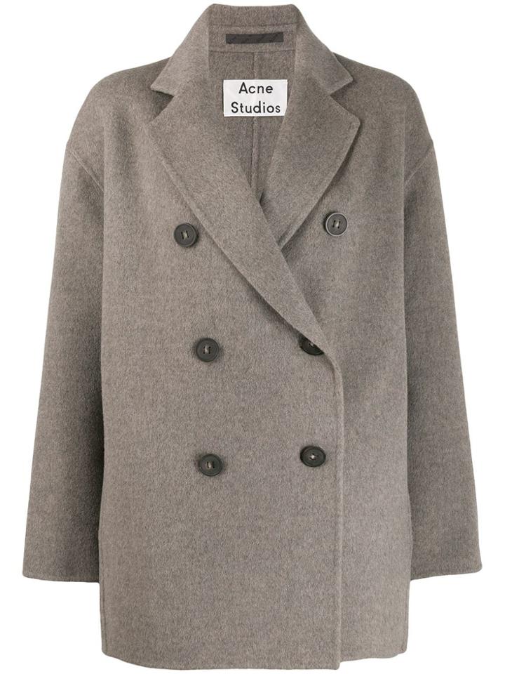 Acne Studios Short Double-breasted Coat - Grey