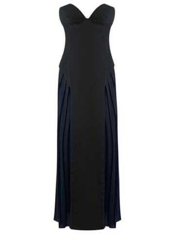Tufi Duek Strapless Gown, Women's, Size: 40, Black, Polyester/acetate