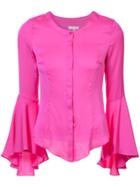 Milly Bell-shaped Blouse - Pink & Purple