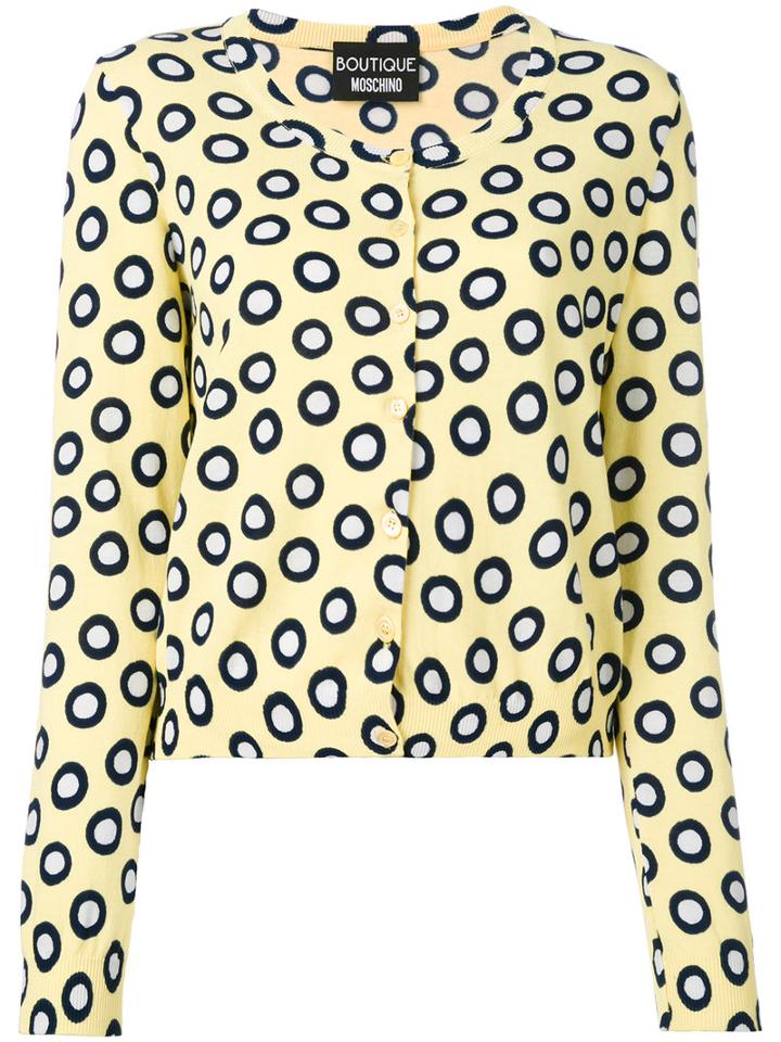 Boutique Moschino Spot Cardigan, Women's, Size: 48, Yellow/orange, Cotton