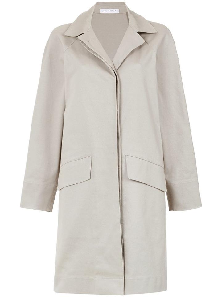 Gloria Coelho Side Slits Cape Coat - Grey