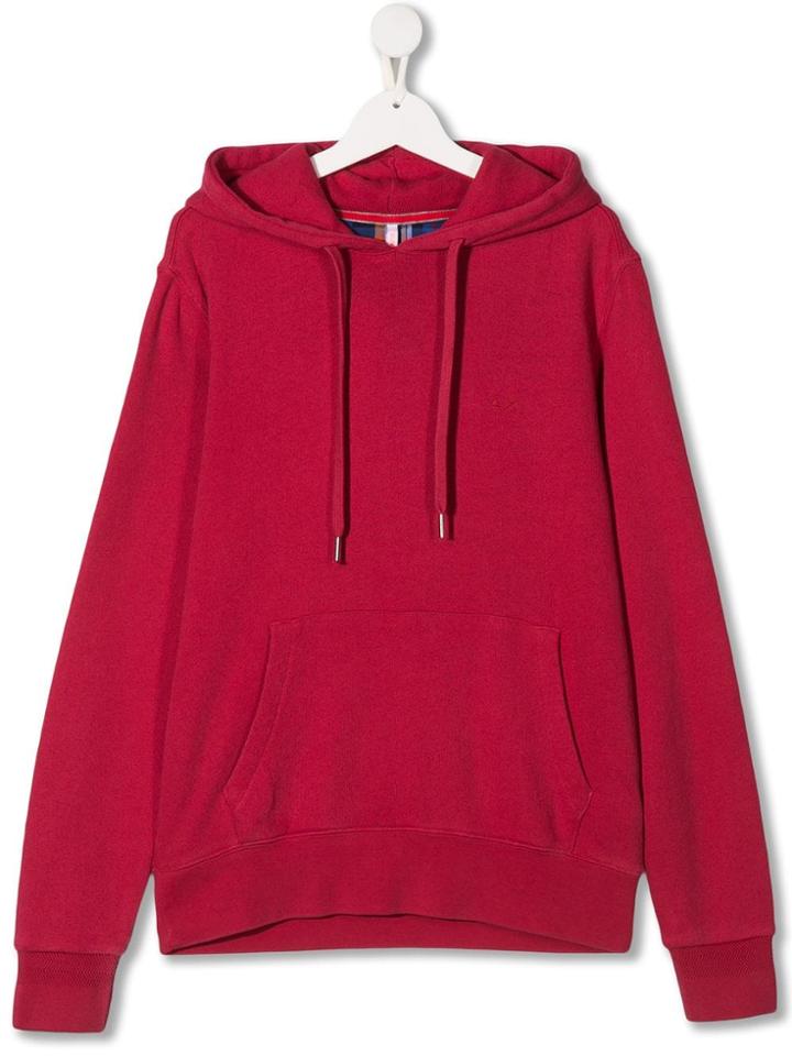 Sun 68 Kids Kangaroo Pocket Drawstring Hoodie - Red