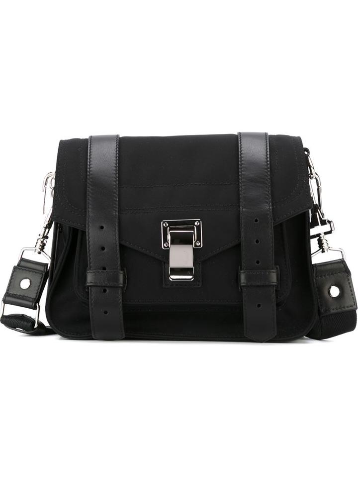 Proenza Schouler Tiny 'ps1' Satchel, Women's, Black, Calf Leather/nylon/polyamide/polyester