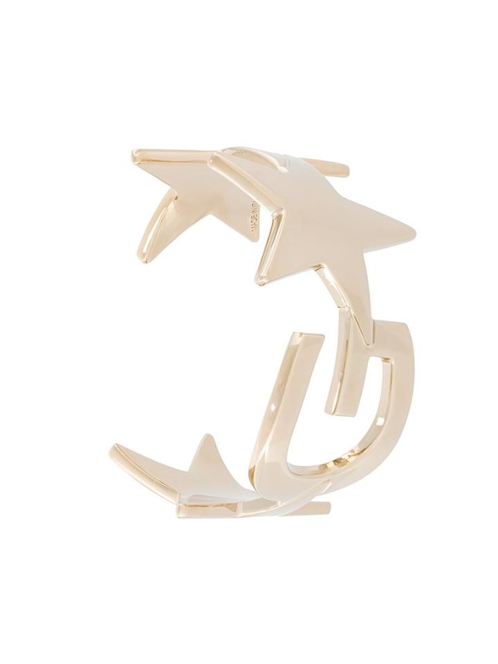 Givenchy Logo And Star Cuff, Women's, Size: Medium, Metallic