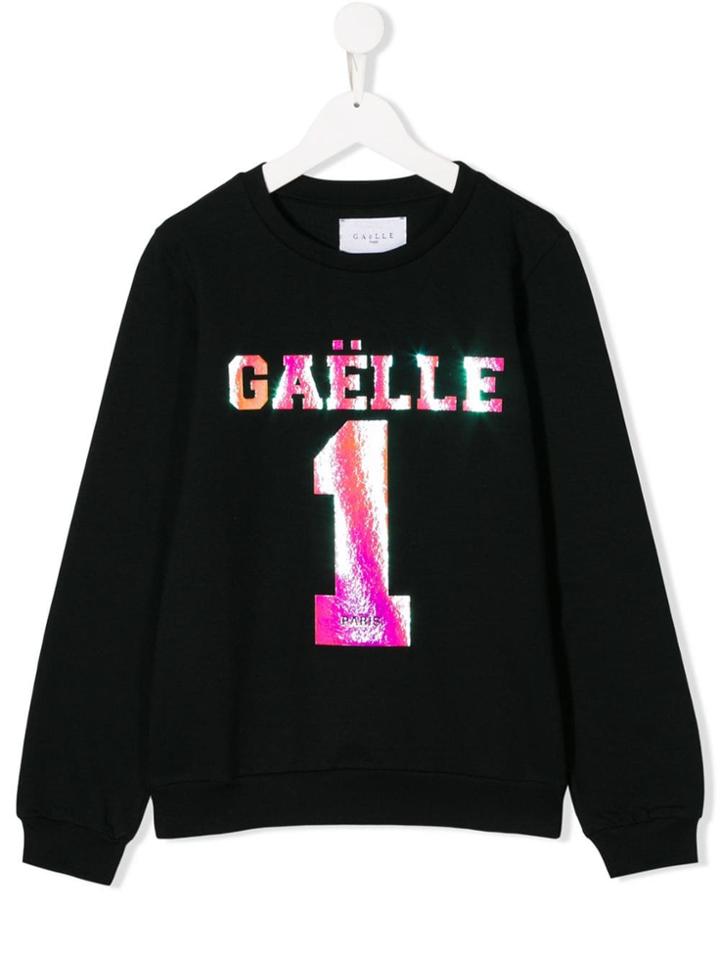 Gaelle Paris Kids Teen Logo Sweatshirt - Black