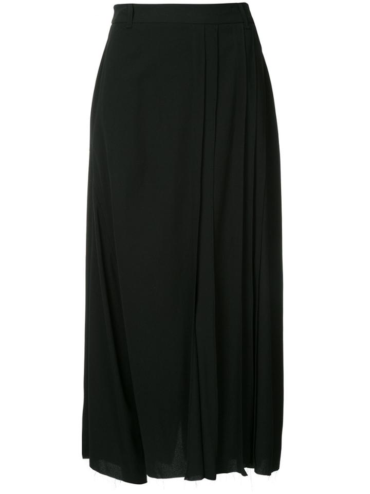 Masnada High-waisted Raw Edge Trousers - Black