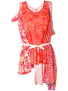 Erika Cavallini Contrast Floral Top - Red