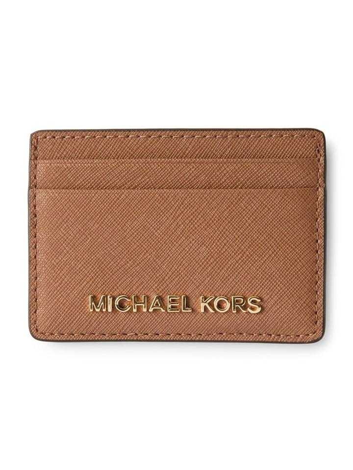'jet Set' Cardholder - Women - Leather - One Size, Brown, Leather, Michael Kors