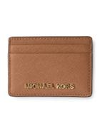 'jet Set' Cardholder - Women - Leather - One Size, Brown, Leather, Michael Kors